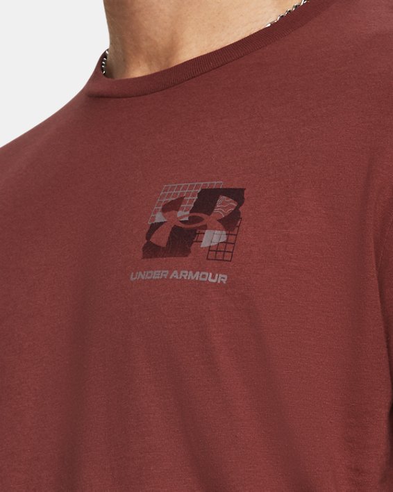 Men's UA Outdoor Tear Grid Short Sleeve in Red image number 3